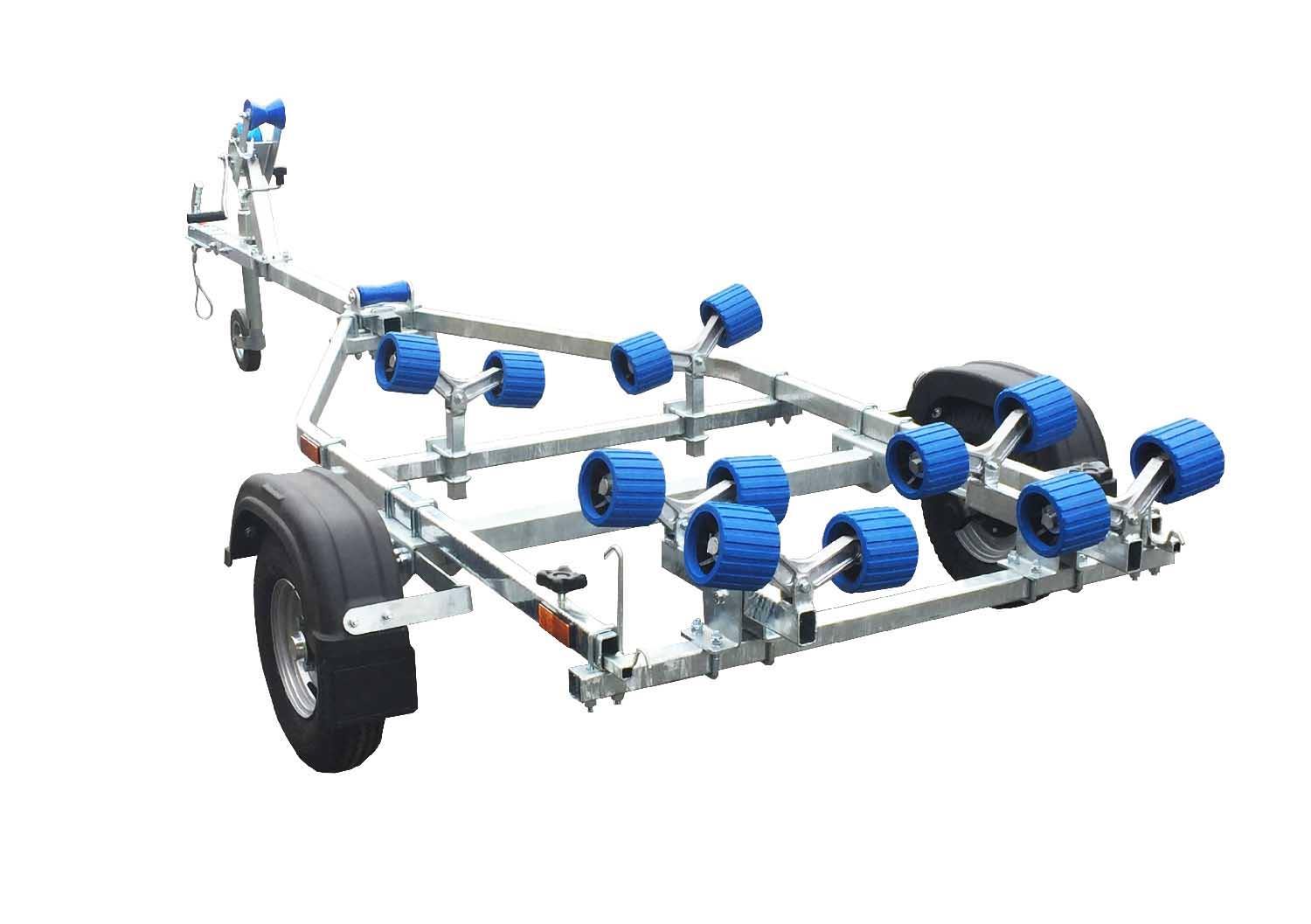 Roller Galvanised Boat Trailer Single Axle Fully Adjustable.